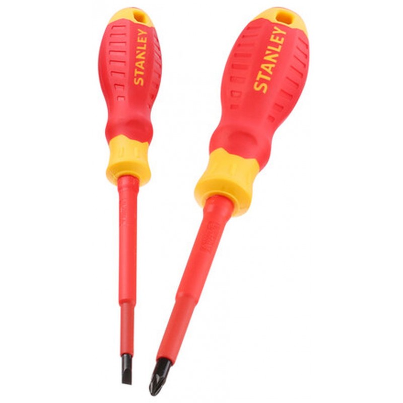 STANLEY STHT60030-0 2dílná sada izolovaných šroubováků VDE (plochý 4x100 a PZ2x100) STANLEY STHT60030-0 2dílná sada izolovaných šroubováků VDE (plochý 4x100 a PZ2x100)