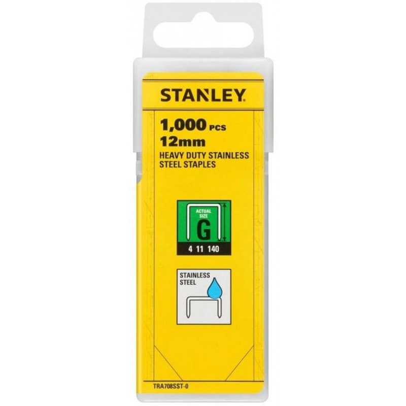 STANLEY TRA708SST-0 Spony HD nerez typ G 4/11/140 - 12mm, 1000ks