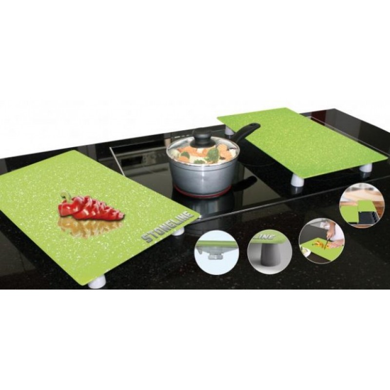 STONELINE Krycí desky, sada 2 ks, zelená barva WX-15554 STONELINE Krycí desky, sada 2 ks, zelená barva WX-15554