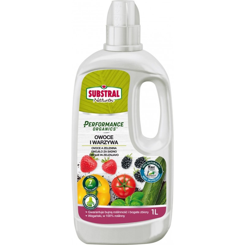SUBSTRAL Organické hnojivo PERFORMANCE ORGANICS tekuté - ovoce a zelenina 1L 1711101OR SUBSTRAL Organické hnojivo PERFORMANCE ORGANICS tekuté - ovoce a zelenina 1L 1711101OR