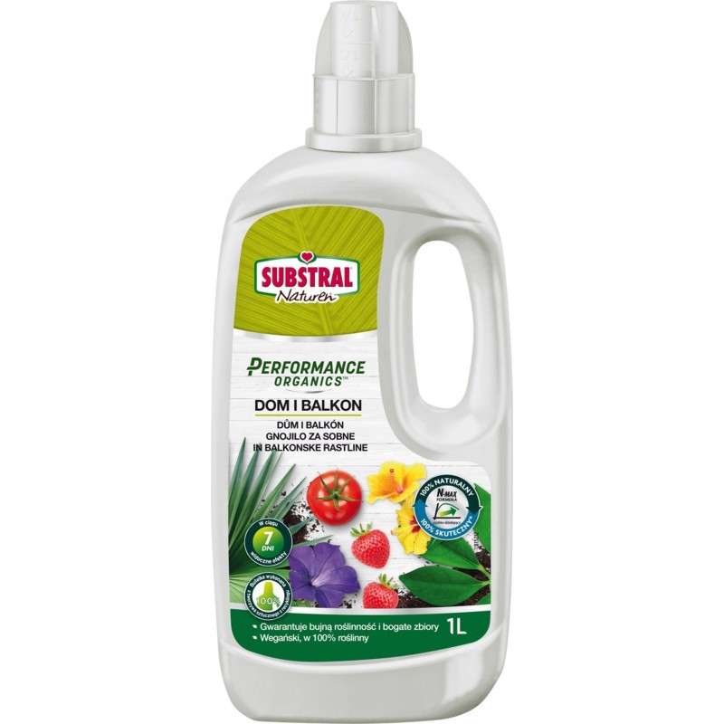 SUBSTRAL Organické hnojivo PERFORMANCE ORGANICS tekuté - dům a balkón 1L 1714101OR SUBSTRAL Organické hnojivo PERFORMANCE ORGANICS tekuté - dům a balkón 1L 1714101OR