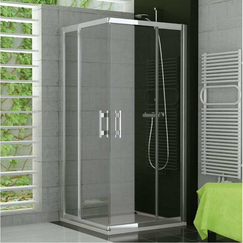 RONAL TED2 TOP-Line rohový vstup 100cm, levý díl, aluchrom/linie TED2D10005051