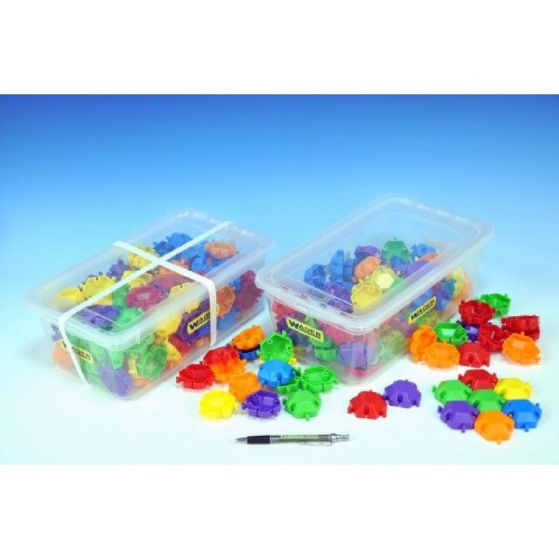 Kostky Puzzle, plast, 120ks, v plastovém boxu, Wader 89041600