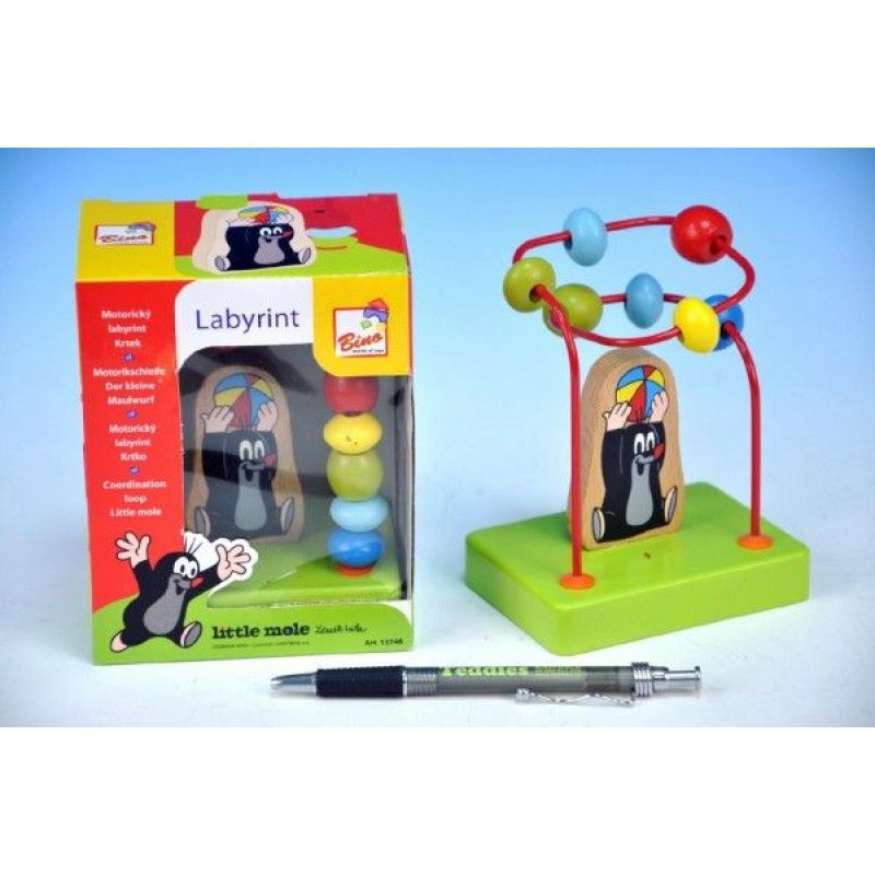 Labyrint motorický Krtek dřevo 13cm, od 12 měsíců 81013746