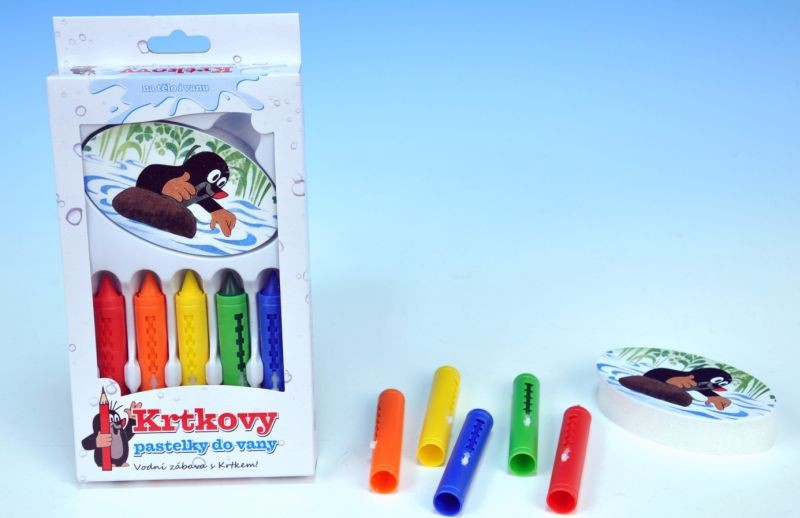 Pastelky do vany Krtek 5ks s houbičkou 11100004 Pastelky do vany Krtek 5ks s houbičkou 11100004