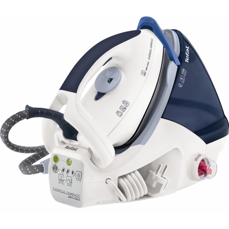 TEFAL Express Compact Anti-Calc parní generátor bílá/fialová GV7096E2 TEFAL Express Compact Anti-Calc parní generátor bílá/fialová GV7096E2
