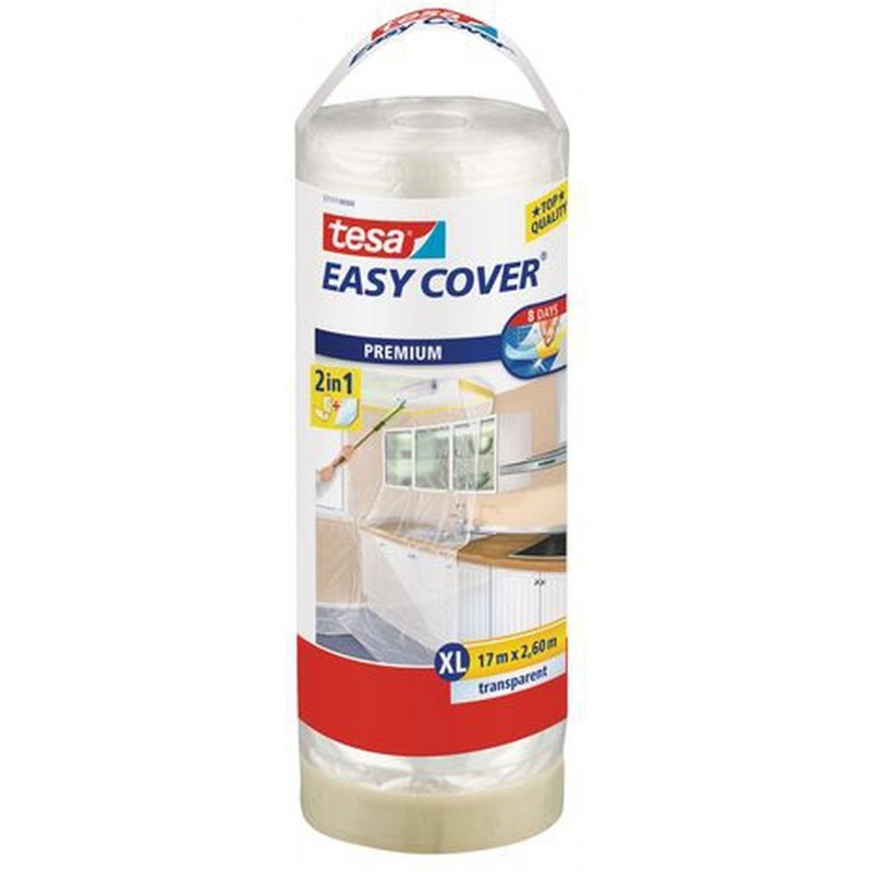 TESA Easy Cover zakrývací fólie, malířská páska a náplň 17m x 2,6m 57117-00000-03 TESA Easy Cover zakrývací fólie, malířská páska a náplň 17m x 2,6m 57117-00000-03