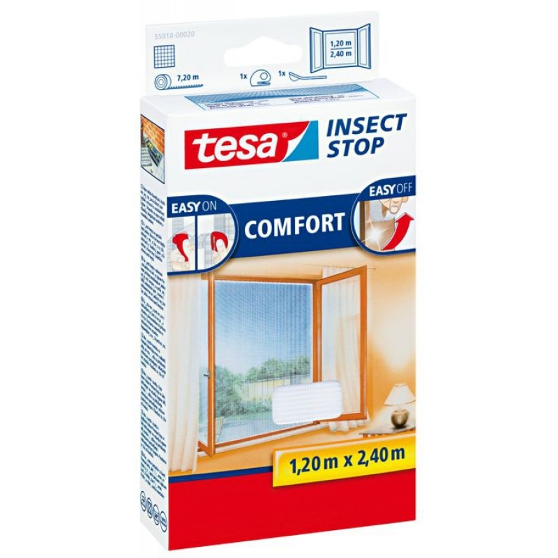 TESA Síť proti hmyzu COMFORT, na francouzské okno, bílá, 1,2m x 2,4m 55918-00020-00 TESA Síť proti hmyzu COMFORT, na francouzské okno, bílá, 1,2m x 2,4m 55918-00020-00