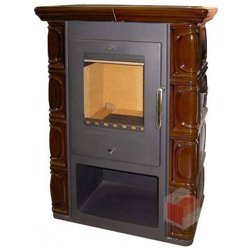 THORMA BORGHOLM Krbová kamna černá/tmavohnědá keramika