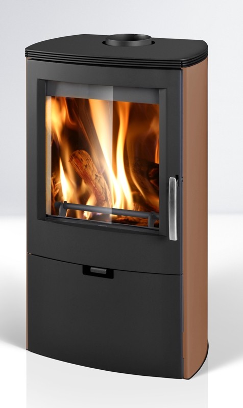 THORMA FALUN II Aqua Krbová kamna černá/hnědá s výměníkem