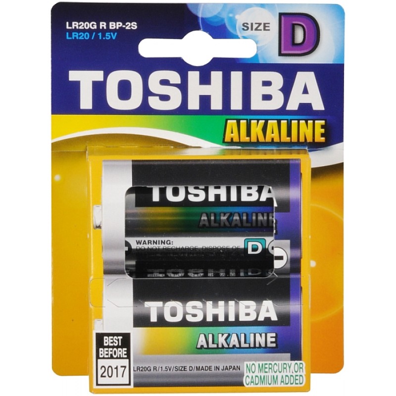 TOSHIBA Alkalické baterie GR LR20 2BP D 35040102
