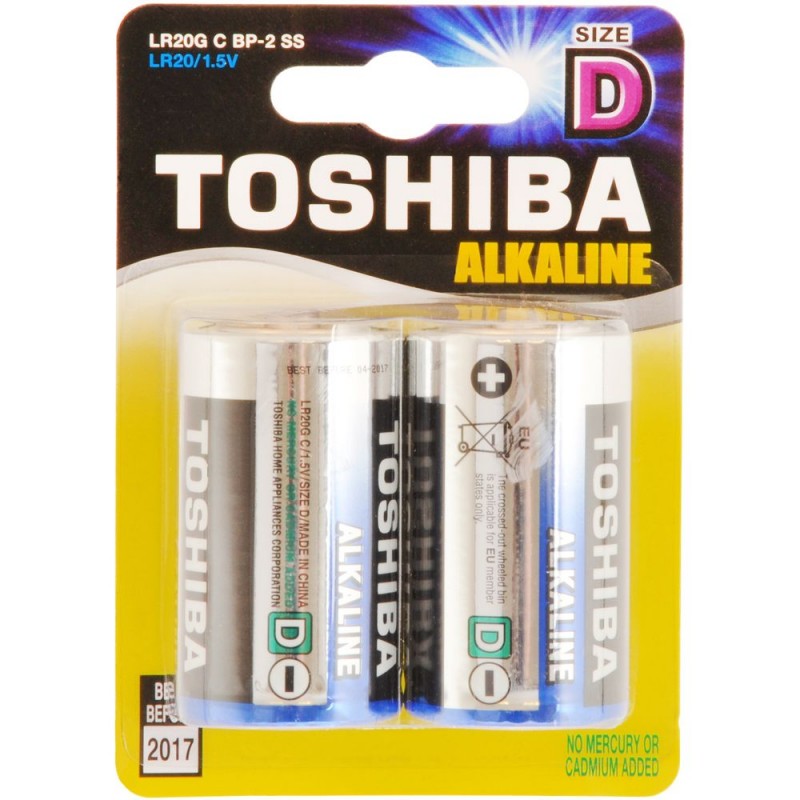 TOSHIBA Alkalické tužkové baterie LR20 2BP D 35040110 TOSHIBA Alkalické tužkové baterie LR20 2BP D 35040110