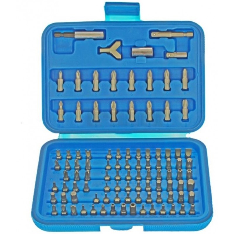 Sada bitů 1/4", PL - PH - PZ - Inbus - Torx - speciální, 100 dílů, 100-00483