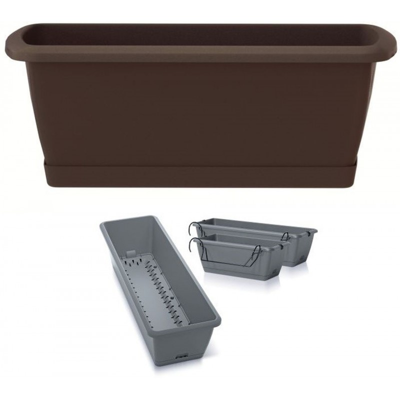 Prosperplast RESPANA EASYCARE W Truhlík 59,3x19x14cm, s držákem, hnědý ISE400SW Prosperplast RESPANA EASYCARE W Truhlík 59,3x19x14cm, s držákem, hnědý ISE400SW