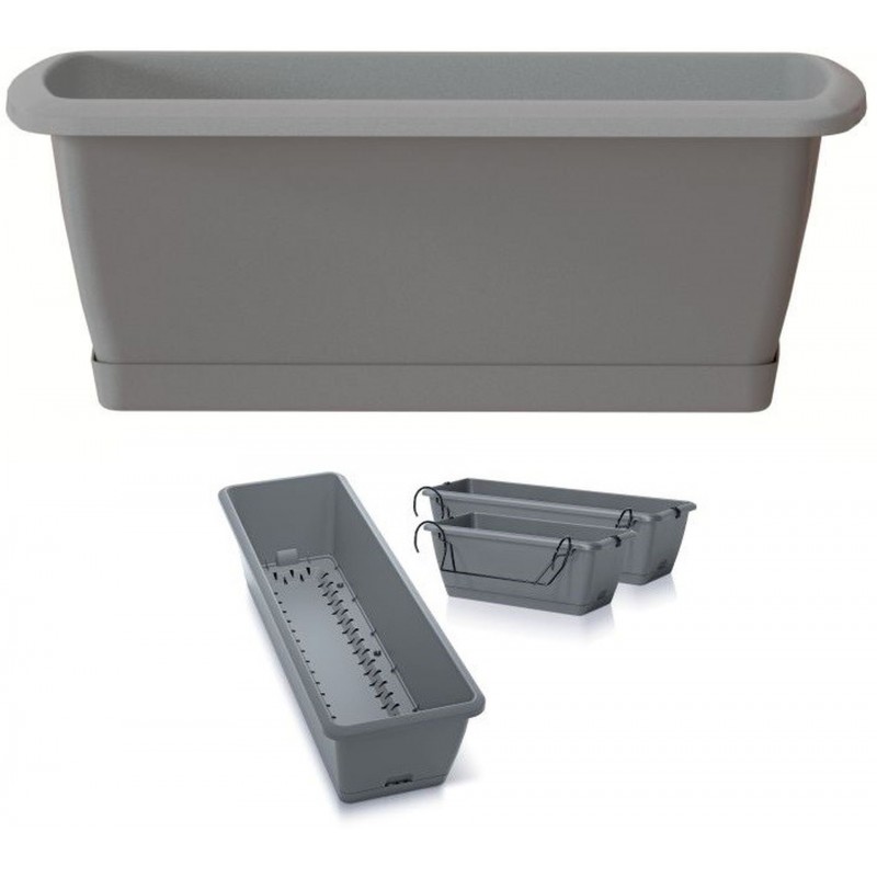Prosperplast RESPANA EASYCARE W Truhlík 59,3x19x14cm, s držákem, šedý kámen ISE400SW Prosperplast RESPANA EASYCARE W Truhlík 59,3x19x14cm, s držákem, šedý kámen ISE400SW