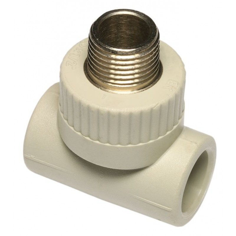 PPR T-kus s kovovým závitem vnějším 32 x 3/4" x 32 mm, 6053234