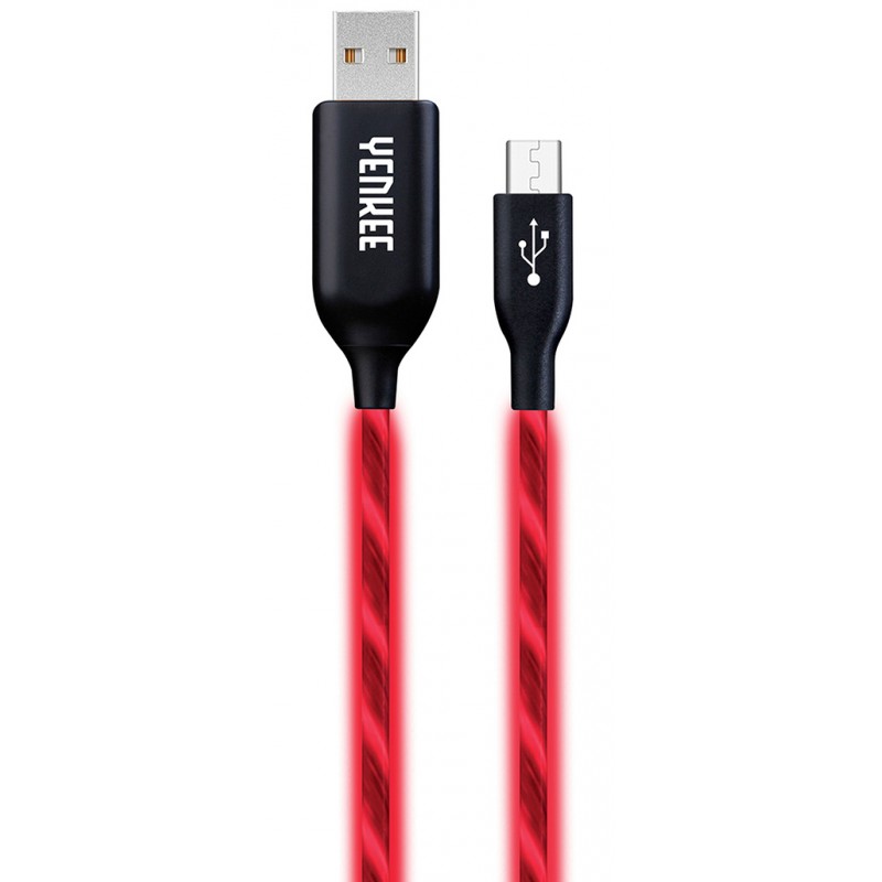YENKEE YCU 231 RD LED Micro USB kabel 35052177 YENKEE YCU 231 RD LED Micro USB kabel 35052177