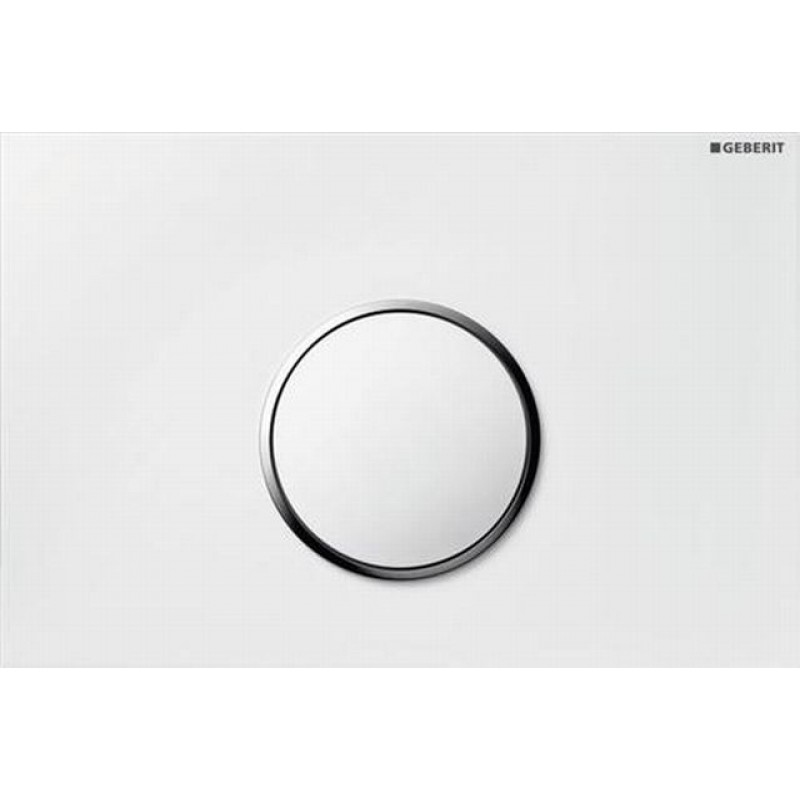 GEBERIT - ovládací tlačítko SIGMA 10, plast, bílá/pochromovaná lesklá 115.758.KJ.1 GEBERIT - ovládací tlačítko SIGMA 10, plast, bílá/pochromovaná lesklá 115.758.KJ.1