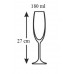 BANQUET Twiggy Crystal flétna sklenice na šampaňské, 180ml, 6ks, 02B4G004180