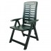 VÝPRODEJ ALLIBERT ARUBA zahradní židle polohovací, tmavě zelená 17180080, PRASKLÉ OPĚRADLO
