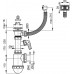 ALCAPLAST Sifon dřezový s nerezovou mřížkou průměr 70mm, flexi přepadem a přípojkou A444P
