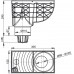 ALCAPLAST Univerzální lapač střešních splavenin 300 × 155/110 přímý černý AGV1