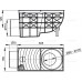 ALCAPLAST Univerzální lapač střešních splavenin 300 × 155/110 boční černý AGV3