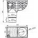 ALCAPLAST Univerzální lapač střešních splavenin 300 × 155/125/110 přímý černý AGV4