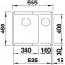 BLANCO Subline 340/160-U dřez Silgranit jasmín, bez táhla, dřez vpravo 520416