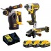 DeWALT DCK305P3T Aku kombo sada DCH273N + DCG405 + DCF887 + DCB115 + (18V/3x5,0Ah) kufr Tstak