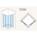 RONAL ECOAC ECO-Line rohový vstup komplet, 70cm, bílá/čiré sklo ECOAC07000407