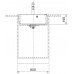 Franke Mythos MYK 610-52 Onyx 590x510,bez sifonu,e.click 124.0747.109