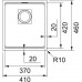 Franke Kubus KNG 110-37, 410x460 mm, fragranitový dřez, Kašmír 125.0670.879
