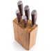 G21 Sada nožů Gourmet Nature 5 ks + bambusový blok 6002218