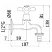 PAFFONI IRIS ventil výtokový s připojením na hadici 1/2"x3/4" IRV211CR