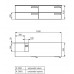 IDEAL Standard STRADA skříňka pod umyvadlo 1400 x 420 x 420 (umyvadlo vpravo) šedá K2460WH