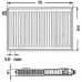 Kermi Therm X2 Profil-V deskový radiátor 11 600 / 1100 FTV110601101L1K