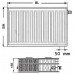 Kermi Therm X2 Profil-V deskový radiátor 33 500 / 1000 FTV330501001R1K