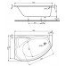 VÝPRODEJ KOLO Agat asymetrická vana 150 x 100 cm, levá XWA0951000 POŠKRÁBANÁ!!