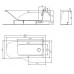 KOLO Comfort Plus asymetrická vana 170 x 75 cm, levá, s madly, podhlavníkem, sedátkem XWA1471