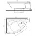 KOLO Neo Plus asymetrická vana 150 x 100 cm, levá XWA0751000