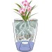PLASTKON Dekorativní květináč Orchid 11 cm transparentní červená