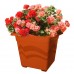 PLASTKON Hranatý květináč Quattro 30x30 cm antracit