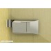 RONAL PL Pur Light jednokřídlé dveře + pevná stěna, 100cm, vlevo, aluchrom/čiré PLG10005007