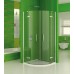 RONAL PLR Pur Light čtvrtkruh s dvoukřídlými dveřmi, 90cm, R55mm aluchrom/čiré PLR559005007