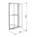 KOLO Akord lítací dveře 80 cm do niky, k boční stěně čiré/bílá RDRF80222