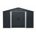Riwall PRO RMSA 12x10 Anthracite - zahradní domek kovový 3 x 3,7 m SD-X1210-H170C-A