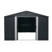 Riwall PRO RMSA 12x10 Anthracite - zahradní domek kovový 3 x 3,7 m SD-X1210-H170C-A
