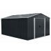 Riwall PRO RMSA 12x10 Anthracite - zahradní domek kovový 3 x 3,7 m SD-X1210-H170C-A