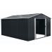 Riwall PRO RMSA 12x10 Anthracite - zahradní domek kovový 3 x 3,7 m SD-X1210-H170C-A